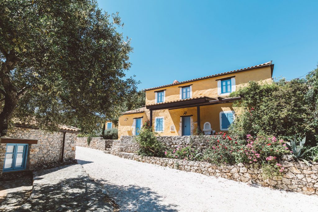 Outdoor cottage at the 9 bedroom traditional greek villa with a pool and sea view near The Peligoni Club in North Zakynthos Greece