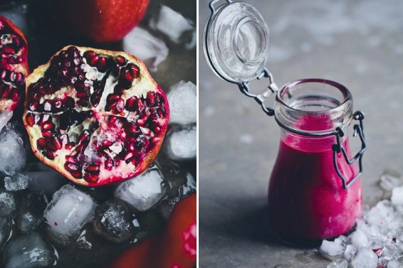 Beetroot pomegranate smoothie from Green Kitchen Stories