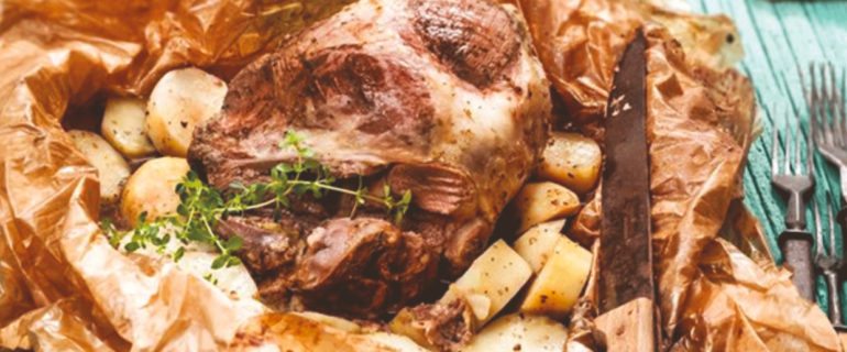 Roast Leg of Lamb Greek recipe Peligoni Food