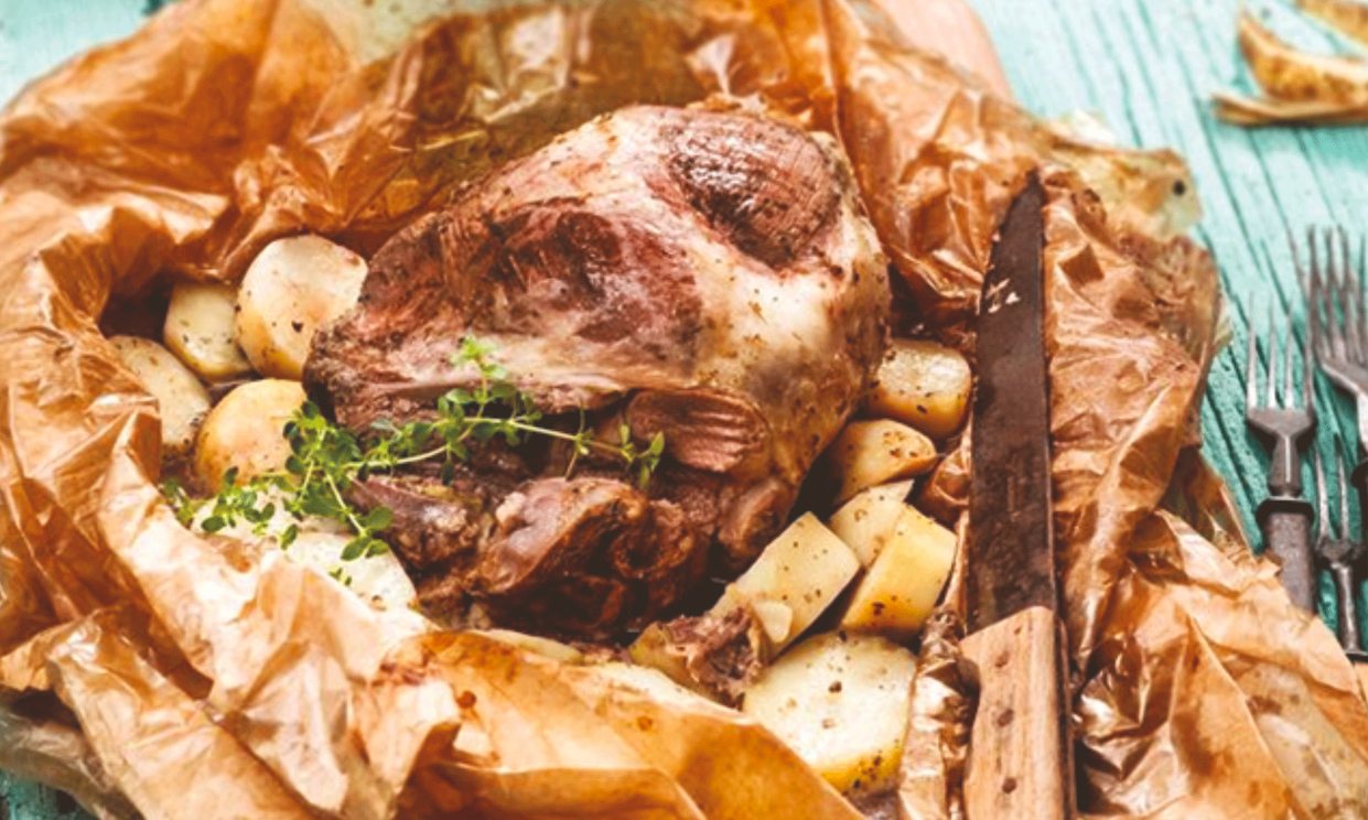 Roast Leg of Lamb Greek recipe Peligoni Food